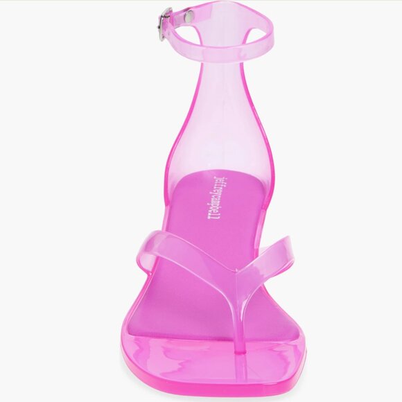 NEW Jeffrey Campbell Gummy Ankle Strap Sandal (Women) 8M, PINK - Picture 4 of 5